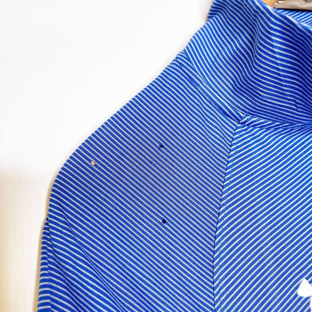 Under Armour M Medium Duke University Pullover Blue Striped 1/4 Zip Long Sleeve - Picture 4 of 6